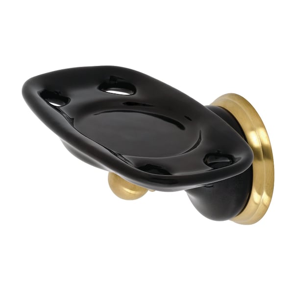 BA9116BB Water Onyx Toothbrush & Tumbler Holder, Brushed Brass